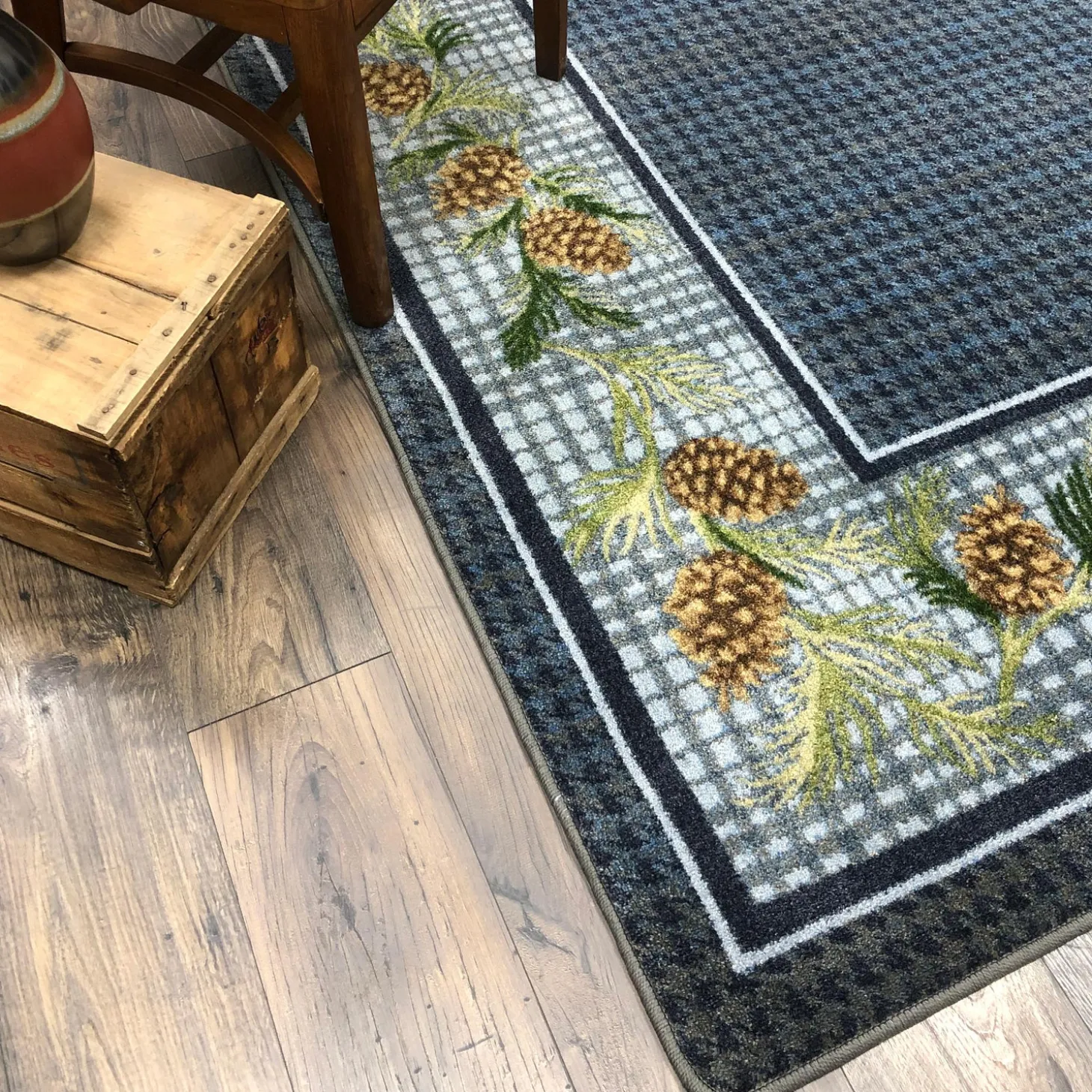 Area Rugs>Plow & Hearth Sweetwater Pine Plaid EnduraStran Area Rug, 2'1" x 7'8" Runner