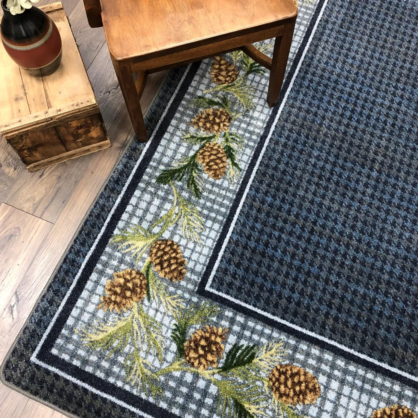 Area Rugs>Plow & Hearth Sweetwater Pine Plaid EnduraStran Area Rug, 2'1" x 7'8" Runner
