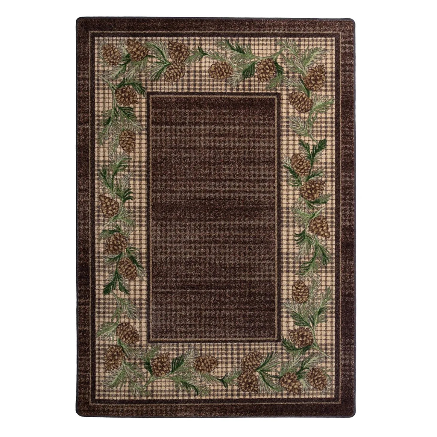 Area Rugs>Plow & Hearth Sweetwater Pine Plaid EnduraStran Area Rug, 2'1" x 7'8" Runner