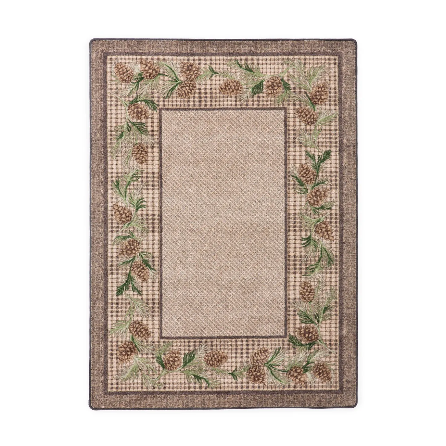 Area Rugs>Plow & Hearth Sweetwater Pine Plaid EnduraStran Area Rug, 2'1" x 7'8" Runner