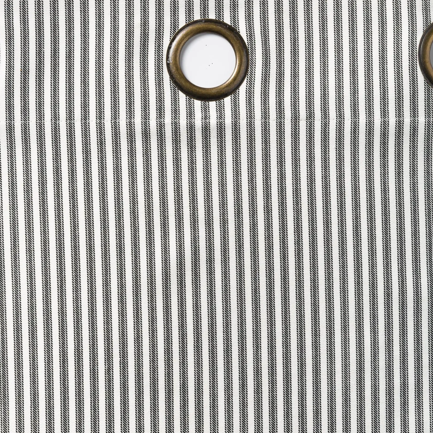Curtain Panels>Plow & Hearth Thermalogic Insulated Ticking Stripe Grommet Top Curtain Pair, 84"L Double-Width
