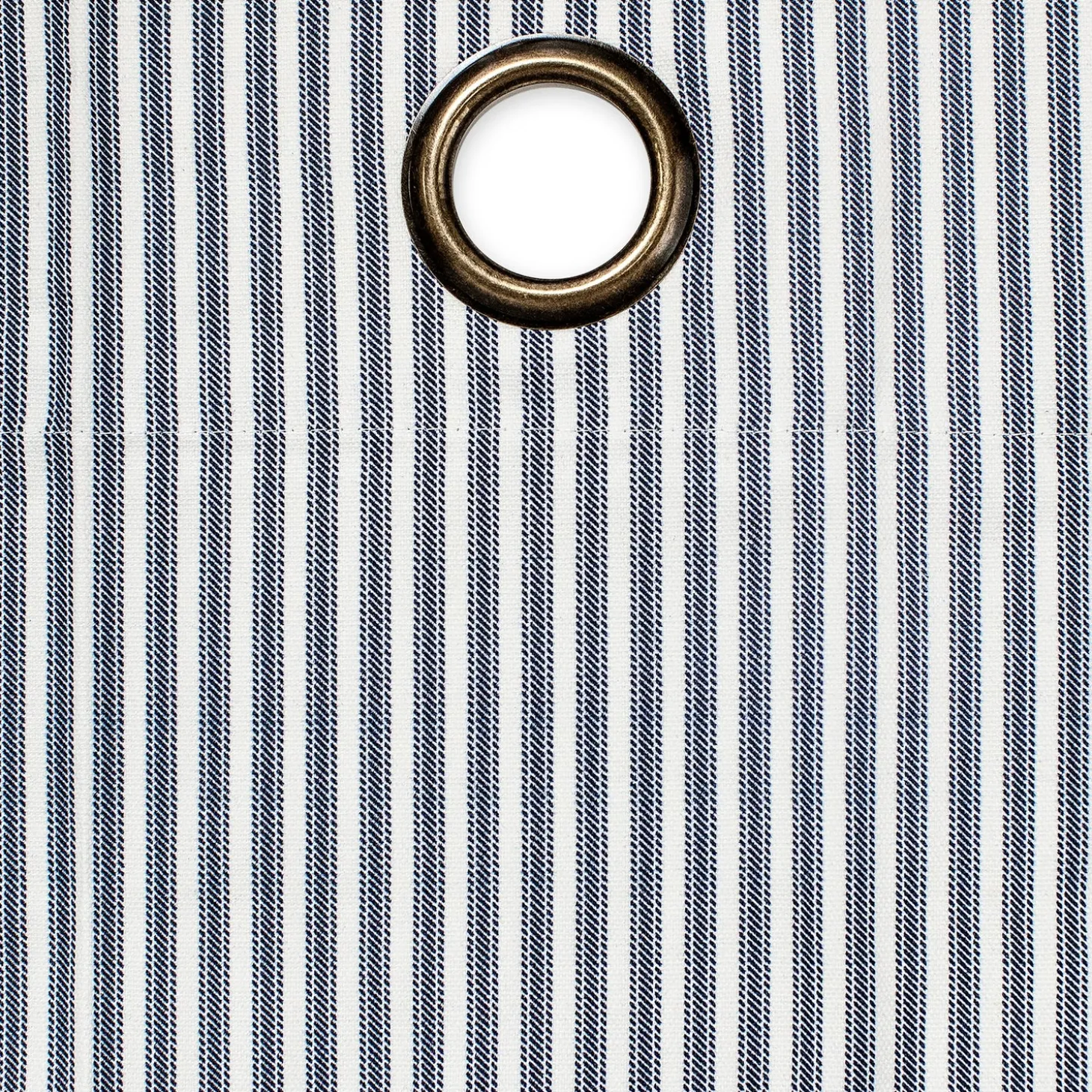 Curtain Panels>Plow & Hearth Thermalogic Insulated Ticking Stripe Grommet Top Curtain Pair, 84"L Double-Width