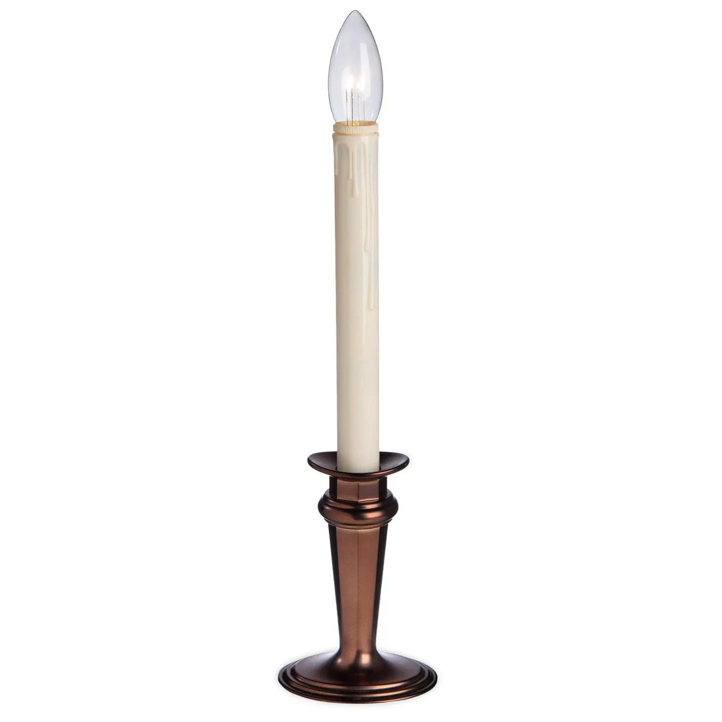 Candles & Lanterns | Lighted Accents>Plow & Hearth Traditional Adjustable Window Candles with Timer and Remote, Set of 4