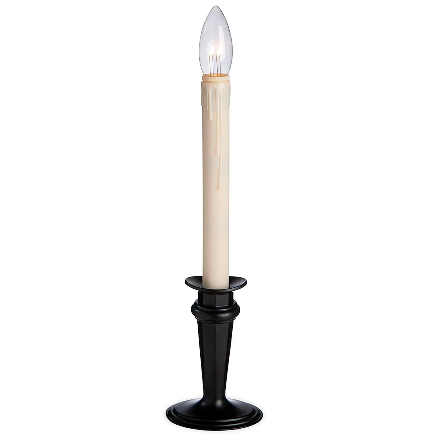 Candles & Lanterns | Lighted Accents>Plow & Hearth Traditional Adjustable Window Candles with Timer and Remote, Set of 4