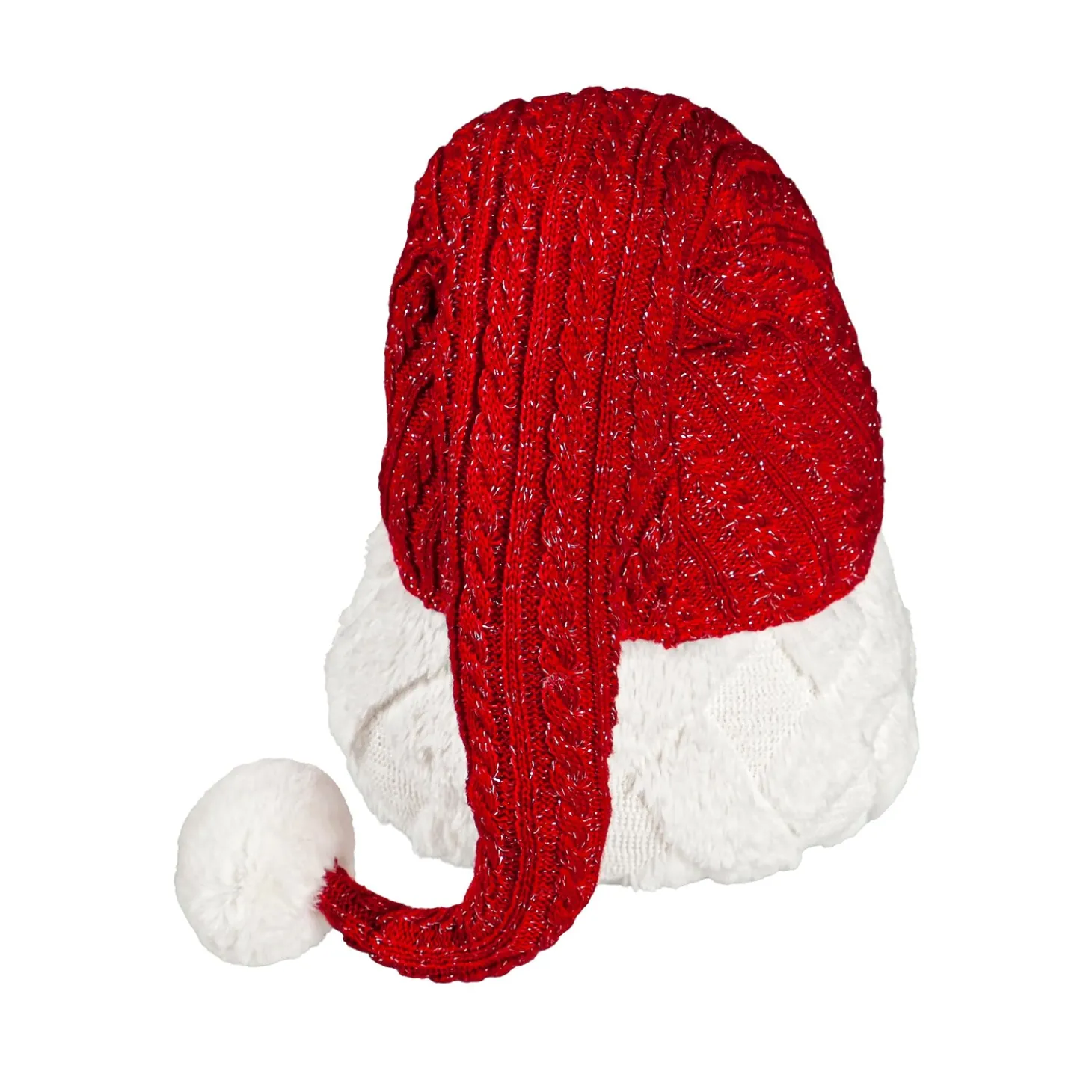 Decorative Accents>Plow & Hearth Traditional Santa Table Decor Fabric Gnome with Red Hat