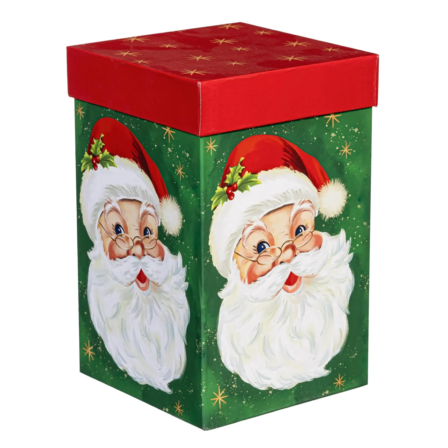 Travel Cups>Plow & Hearth Traditional Santa Travel Cup Ceramic Perfect Cup, Jolly Santa, 17oz, Gift Box