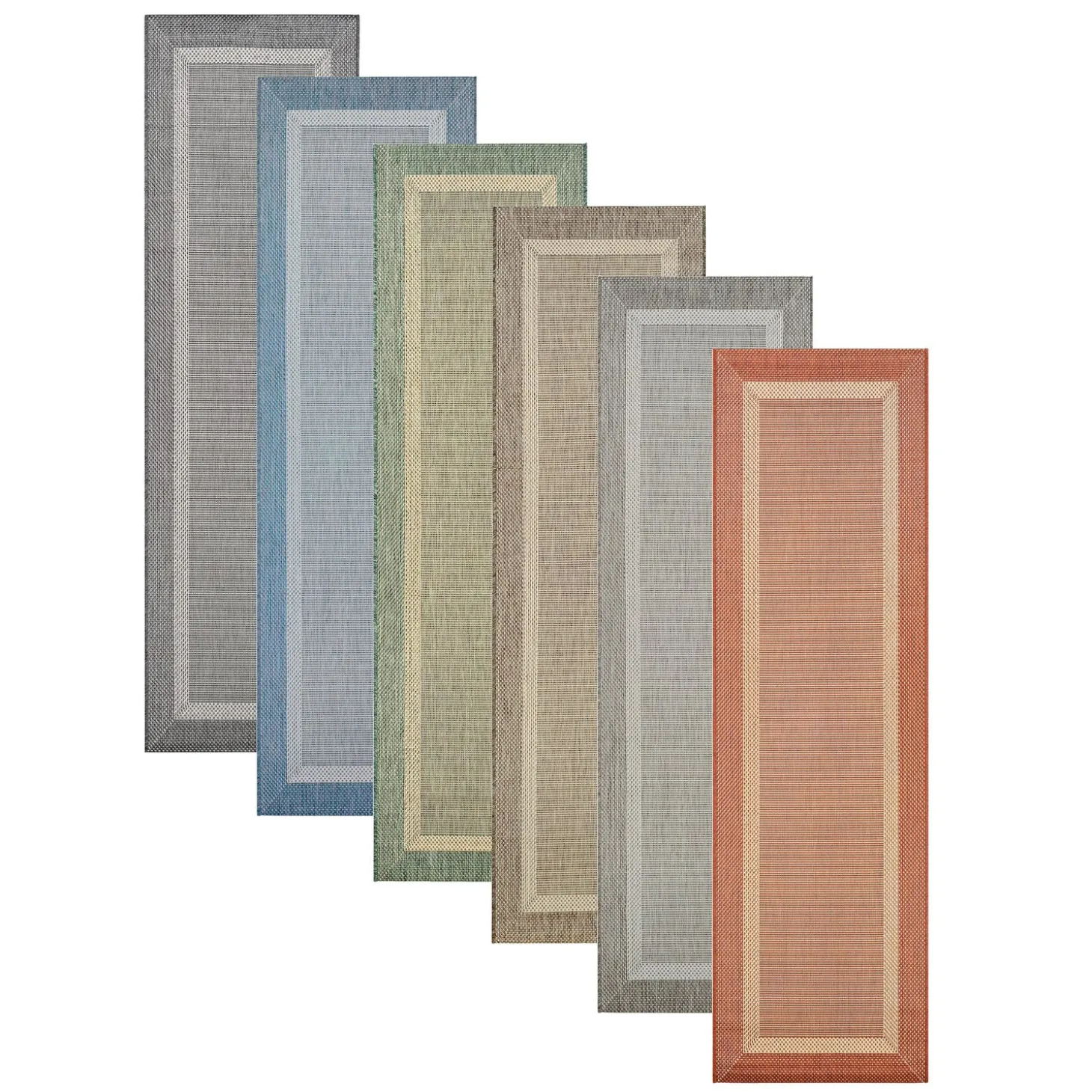 Area Rugs>Plow & Hearth Veranda Framework Indoor/Outdoor Polypropylene Rug, 5'10" x 9'2"