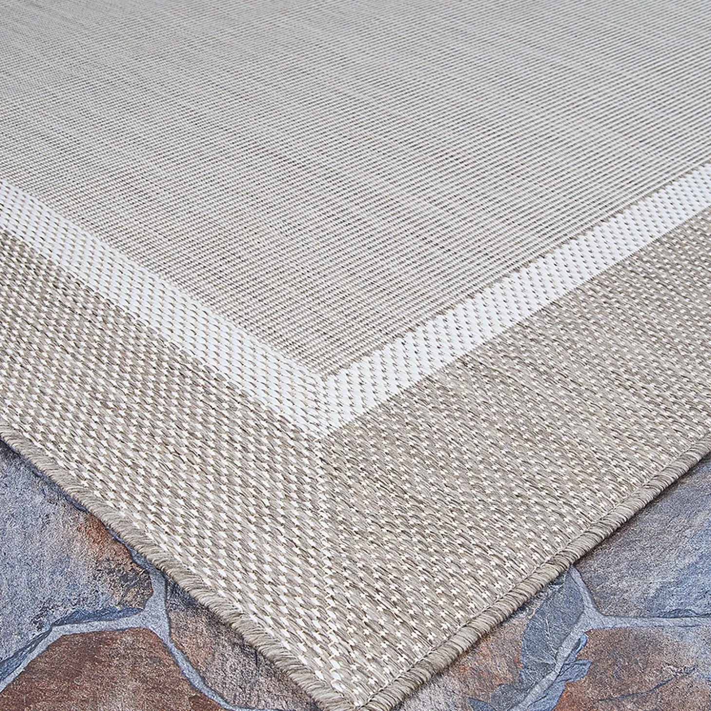 Area Rugs>Plow & Hearth Veranda Framework Indoor/Outdoor Polypropylene Rug, 2'3" x 11'9" Runner
