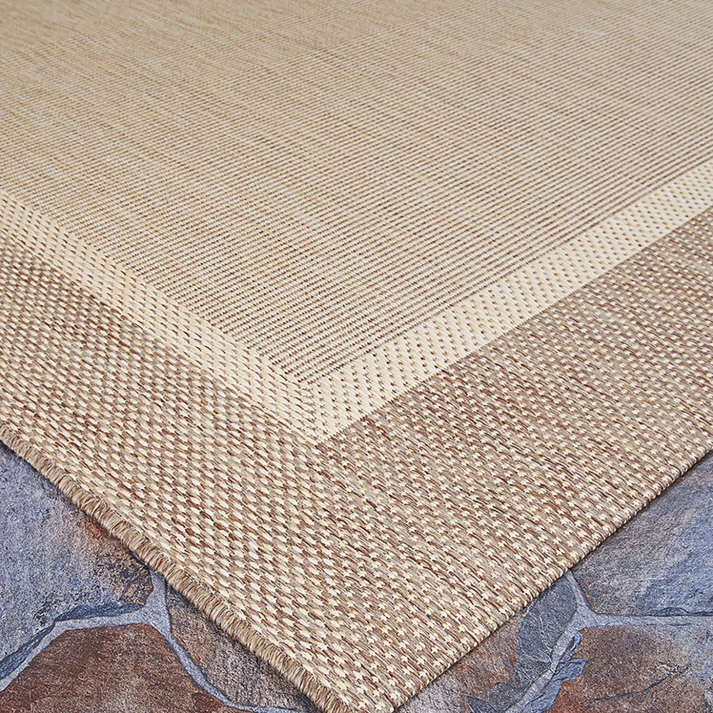 Area Rugs>Plow & Hearth Veranda Framework Indoor/Outdoor Polypropylene Rug, 2'3" x 11'9" Runner