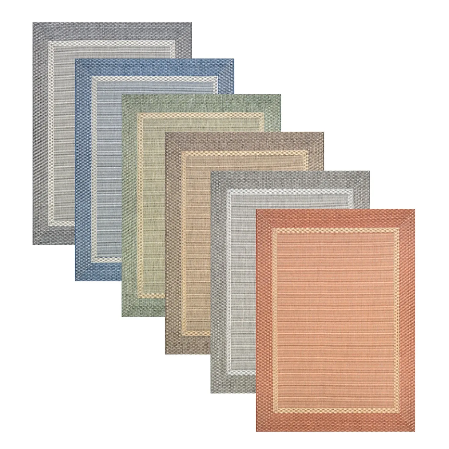 Area Rugs>Plow & Hearth Veranda Framework Indoor/Outdoor Polypropylene Rug, 2'3" x 11'9" Runner