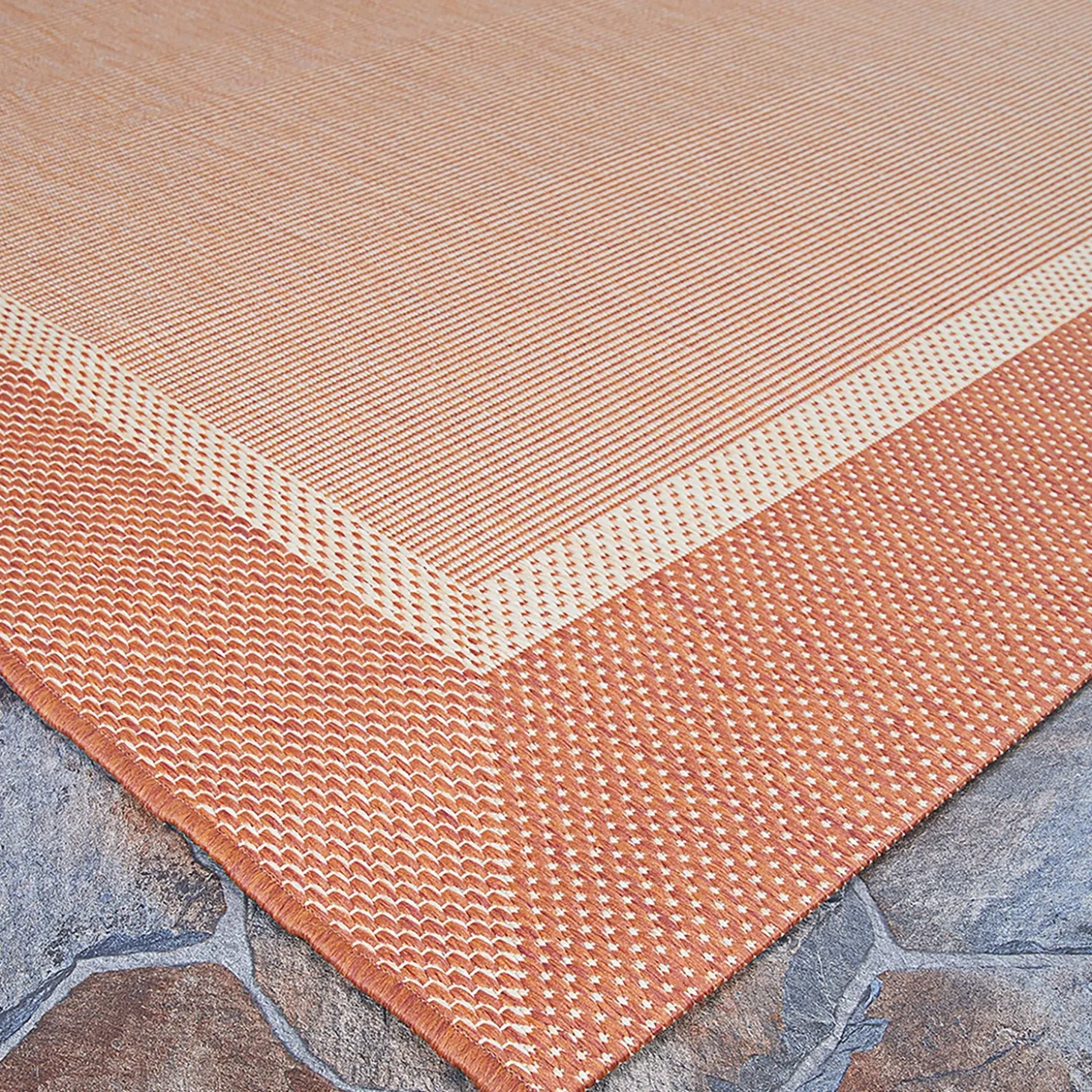 Area Rugs>Plow & Hearth Veranda Framework Indoor/Outdoor Polypropylene Rug, 2'3" x 11'9" Runner