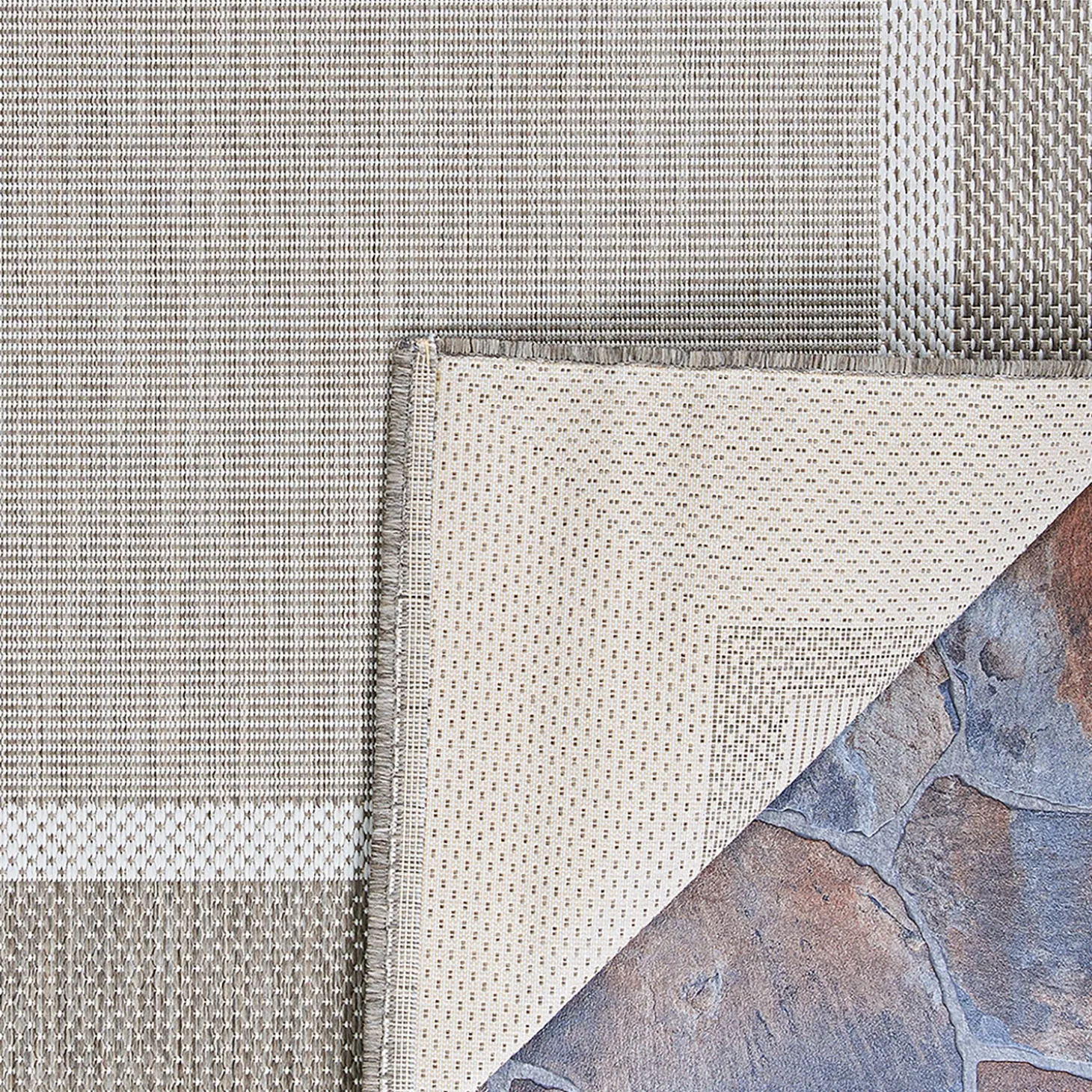 Area Rugs>Plow & Hearth Veranda Framework Indoor/Outdoor Polypropylene Rug, 2'3" x 11'9" Runner