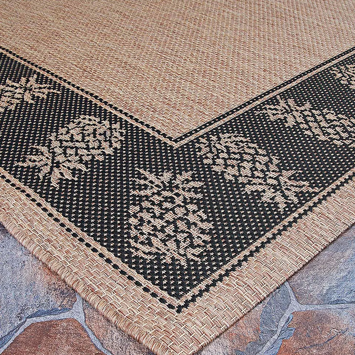 Area Rugs>Plow & Hearth Veranda Pineapple Indoor/Outdoor Polypropylene Rug, 3'9" x 5'5"