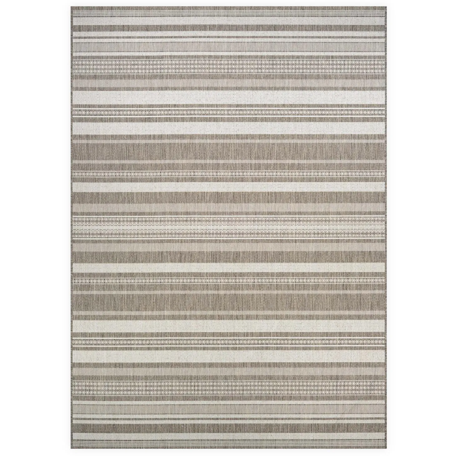 Area Rugs>Plow & Hearth Veranda Striped Indoor/Outdoor Polypropylene Rug, 7'6" x 10'9"