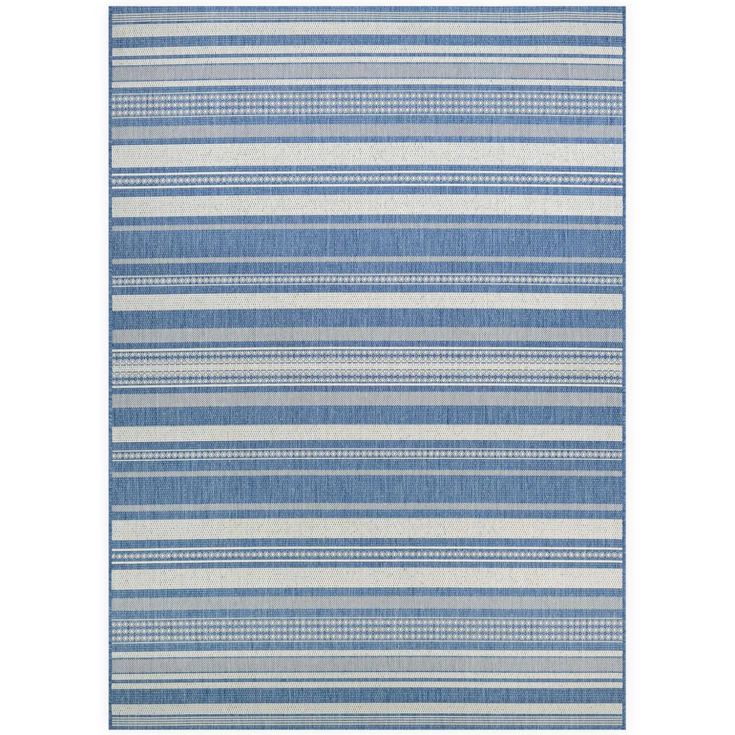 Area Rugs>Plow & Hearth Veranda Striped Indoor/Outdoor Polypropylene Rug, 7'6" x 10'9"