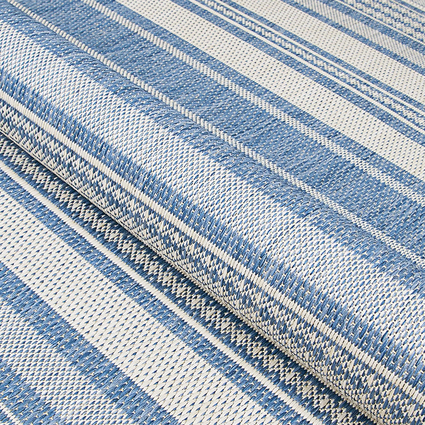 Area Rugs>Plow & Hearth Veranda Striped Indoor/Outdoor Polypropylene Rug, 7'6" x 10'9"