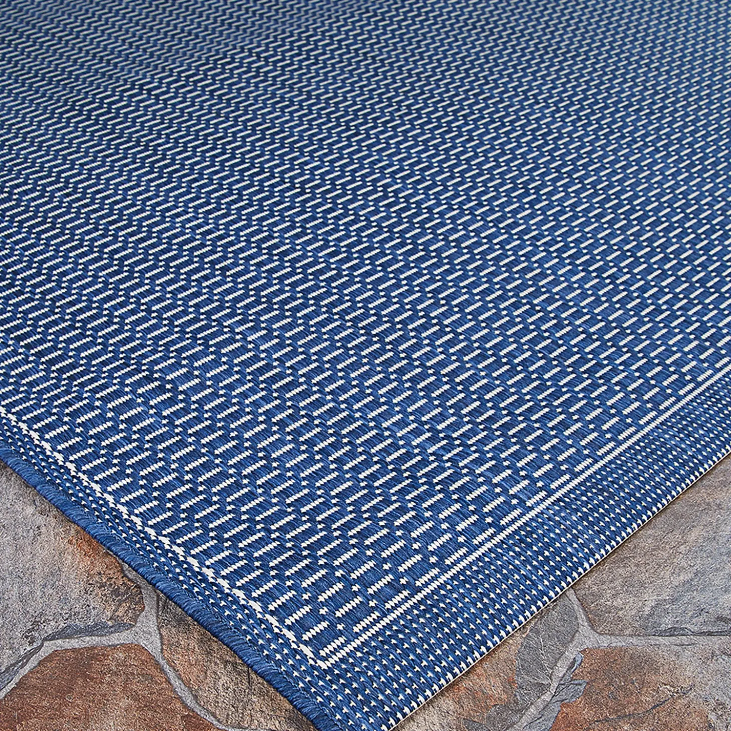 Area Rugs>Plow & Hearth Veranda Textured Indoor/Outdoor Polypropylene Rug, 7'6" x 10'9"