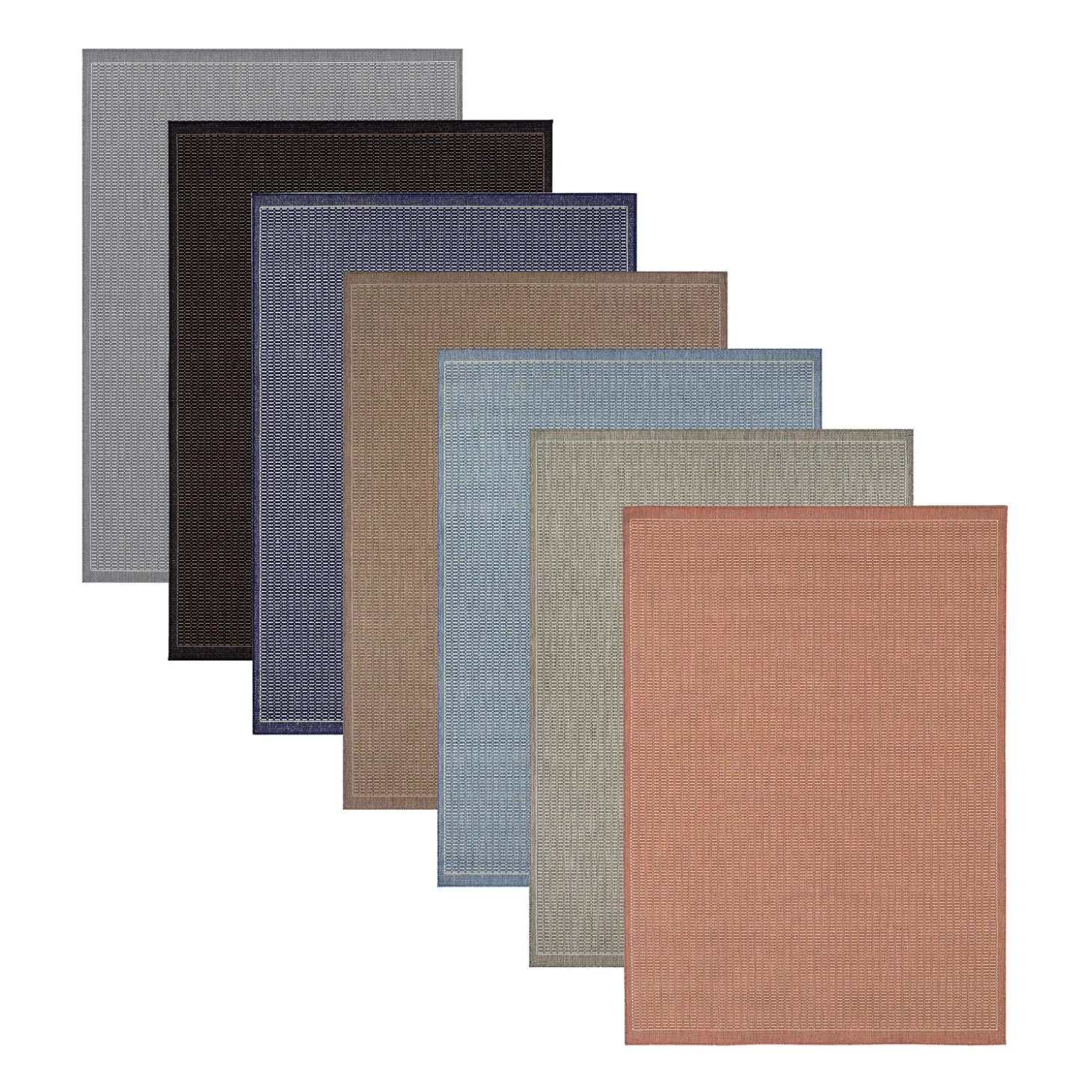 Area Rugs>Plow & Hearth Veranda Textured Indoor/Outdoor Polypropylene Rug, 7'6" x 10'9"