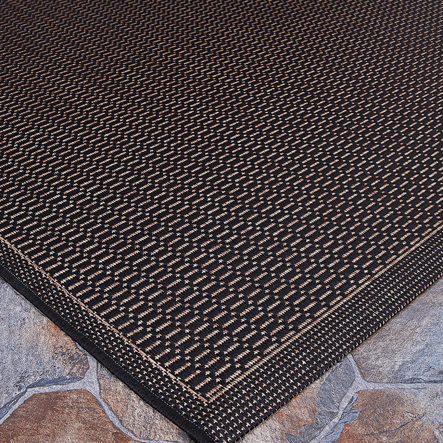 Area Rugs>Plow & Hearth Veranda Textured Indoor/Outdoor Polypropylene Rug, 7'6" x 10'9"