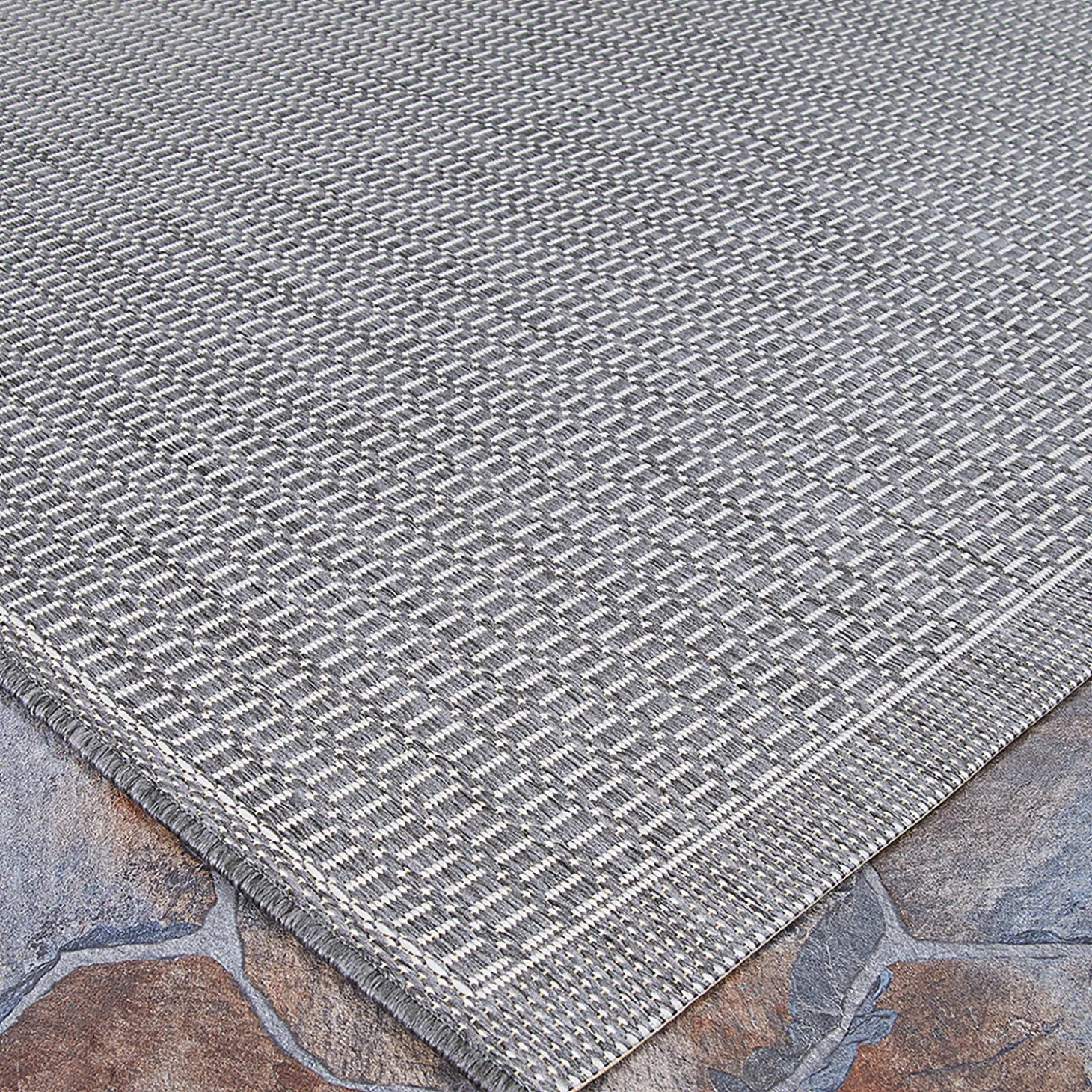 Area Rugs>Plow & Hearth Veranda Textured Indoor/Outdoor Polypropylene Rug, 7'6" x 10'9"