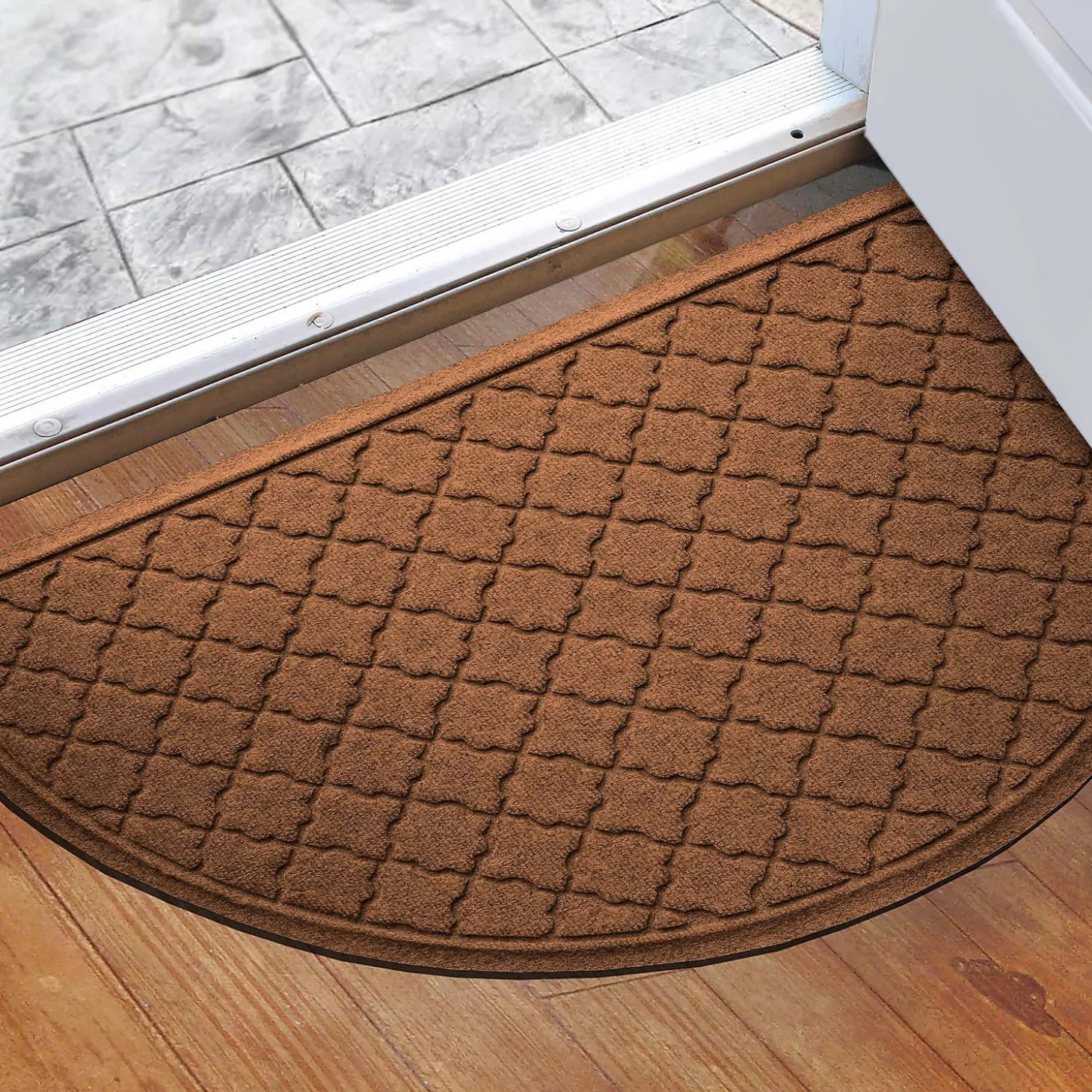 Waterhog Doormats>Plow & Hearth WaterHog Cordova 24"x39" Half Round Indoor Outdoor Doormat