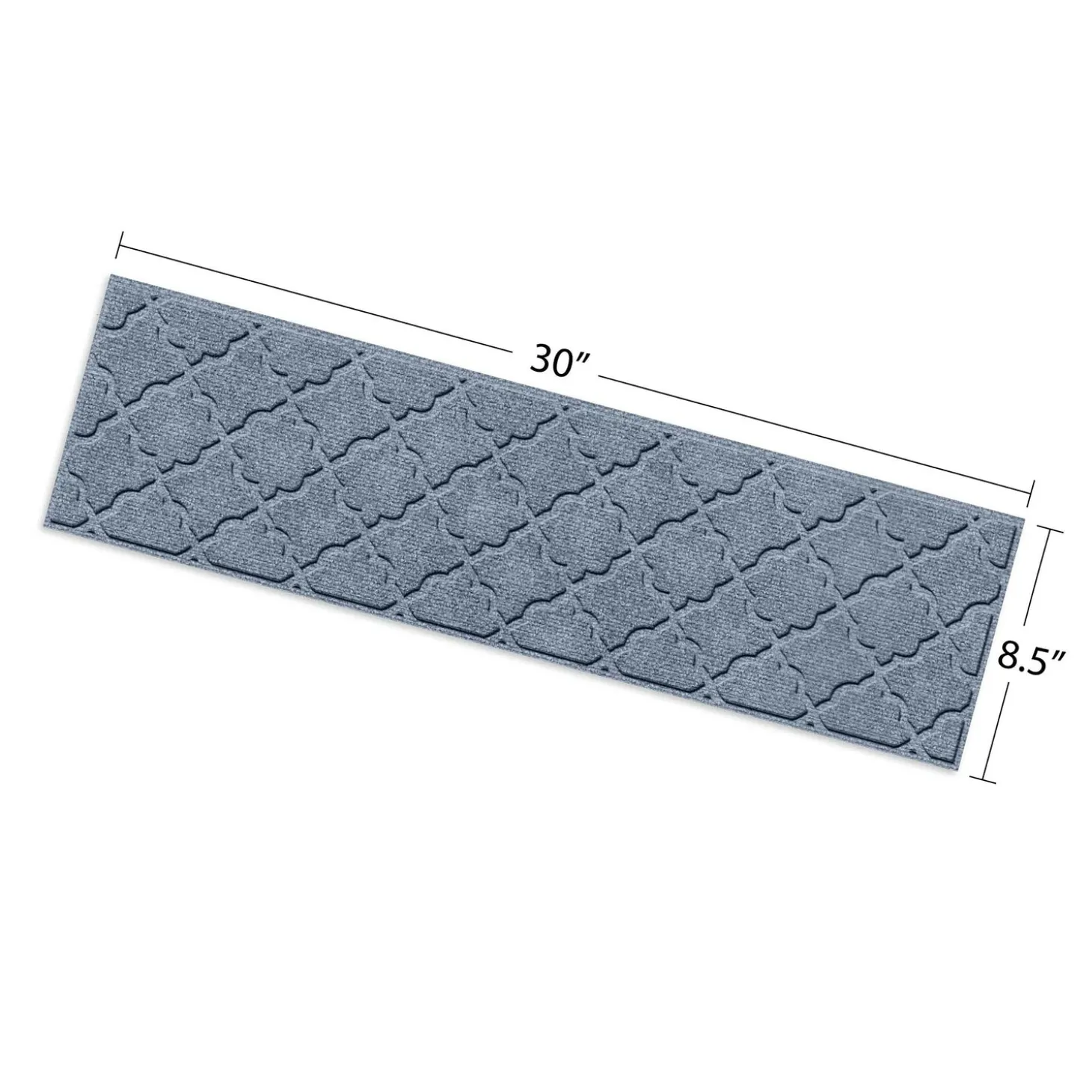 Stair Treads | Waterhog Doormats>Plow & Hearth WaterHog Cordova 8.5"x30" Indoor Outdoor Stair Treads, Set of 4