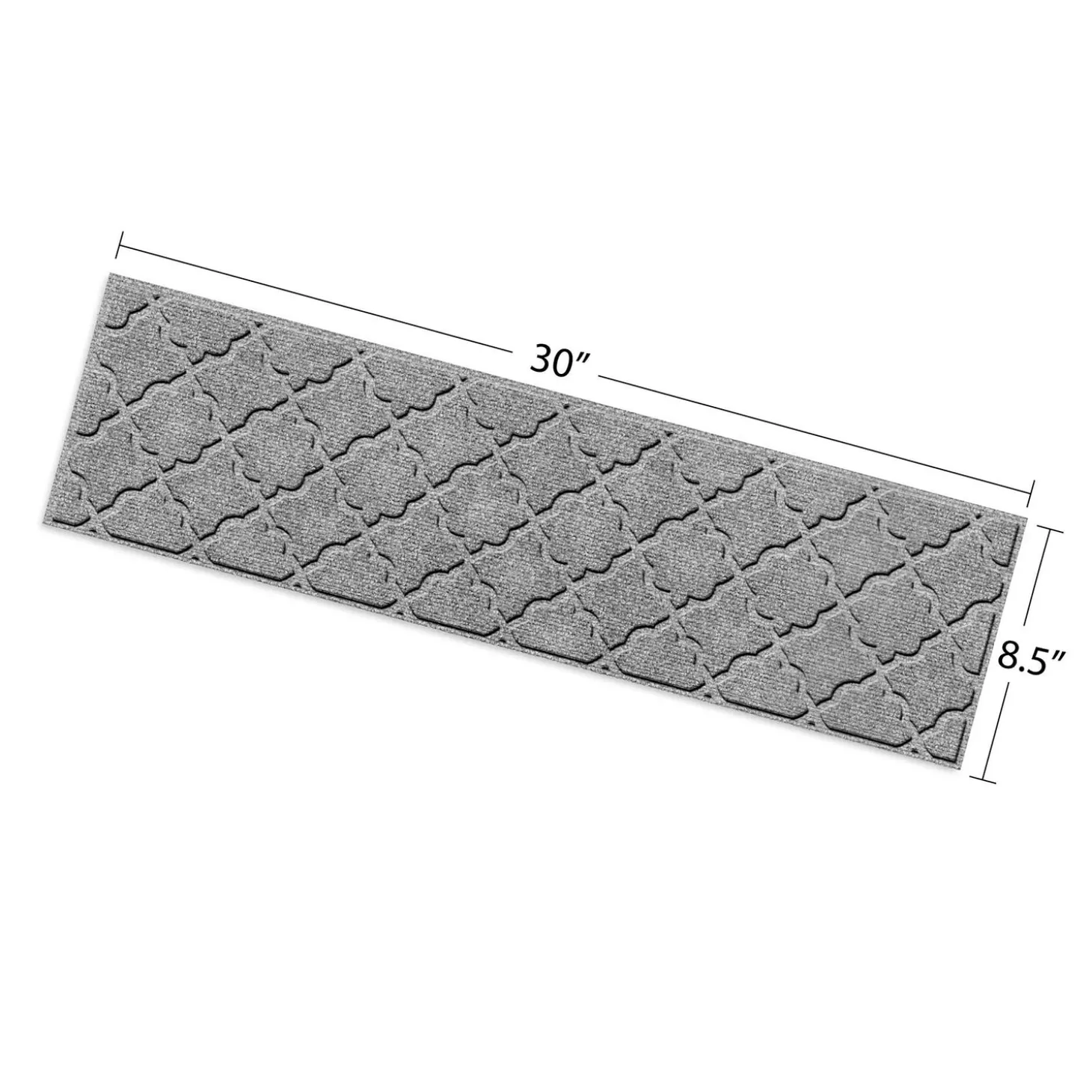 Stair Treads | Waterhog Doormats>Plow & Hearth WaterHog Cordova 8.5"x30" Indoor Outdoor Stair Treads, Set of 4