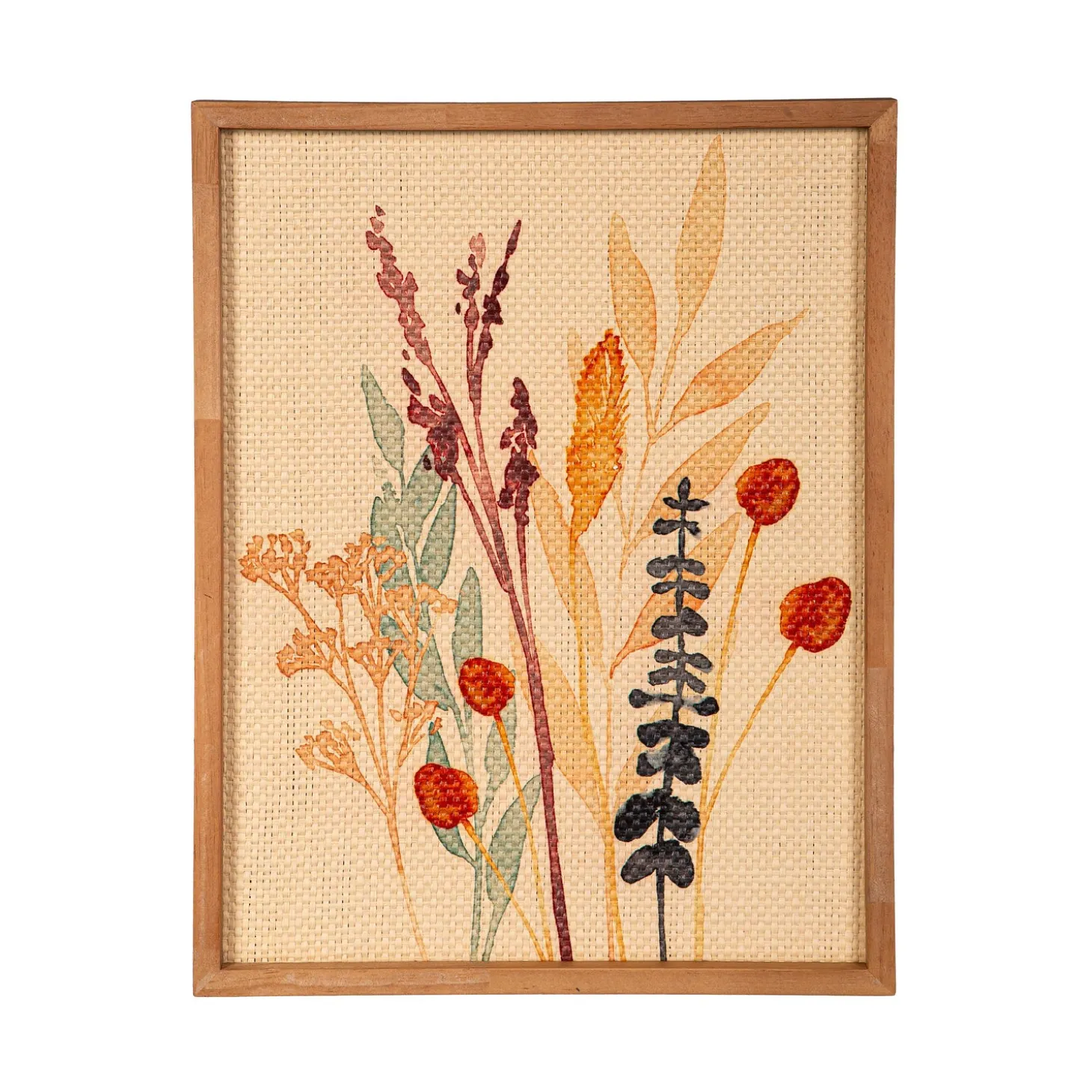 Wall Art>Plow & Hearth Wild Flowers Rectangular Wall Décor, Set of 2, 12" L x 16" H