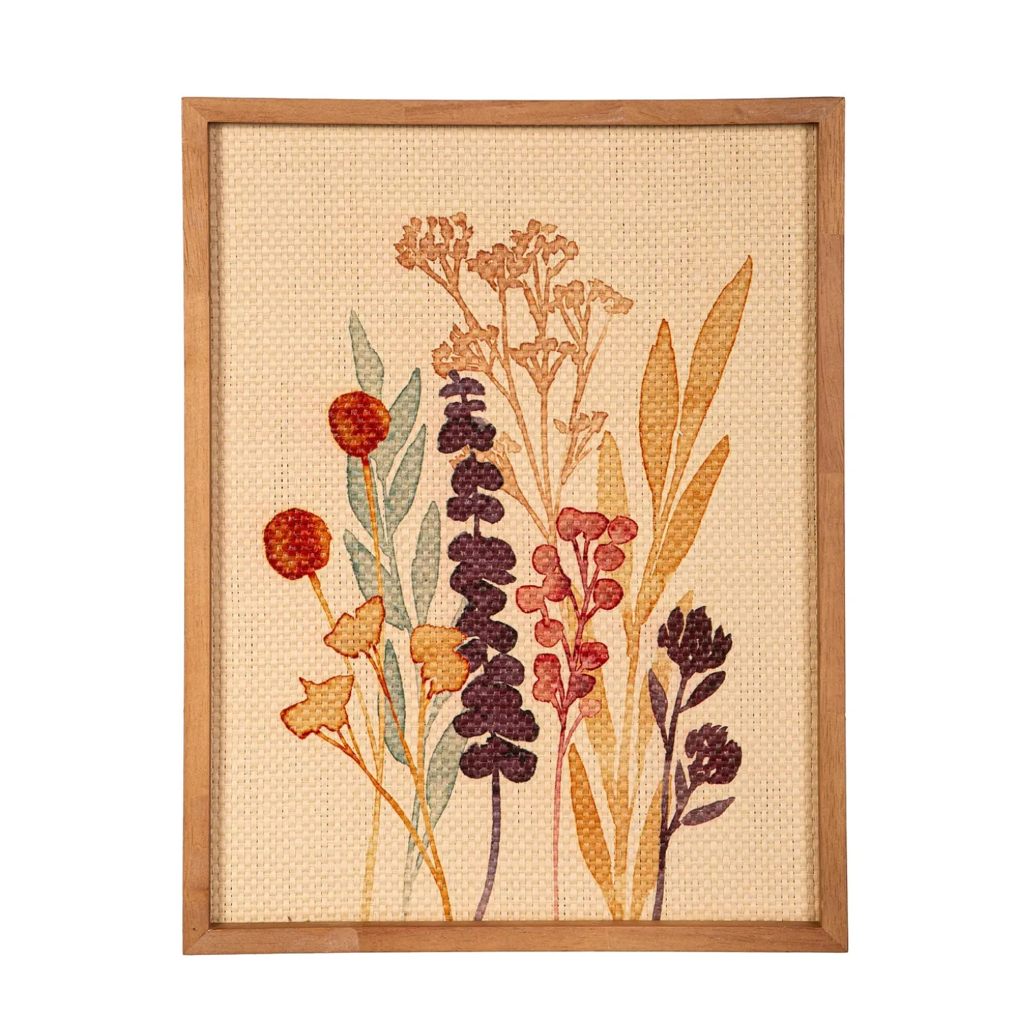 Wall Art>Plow & Hearth Wild Flowers Rectangular Wall Décor, Set of 2, 12" L x 16" H