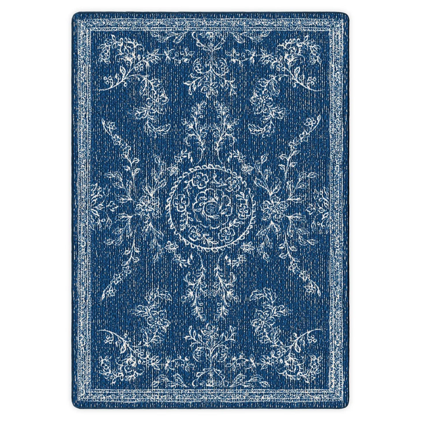 Area Rugs>Plow & Hearth Willow Blue EnduraStran® Rug, 2' x 8' Runner