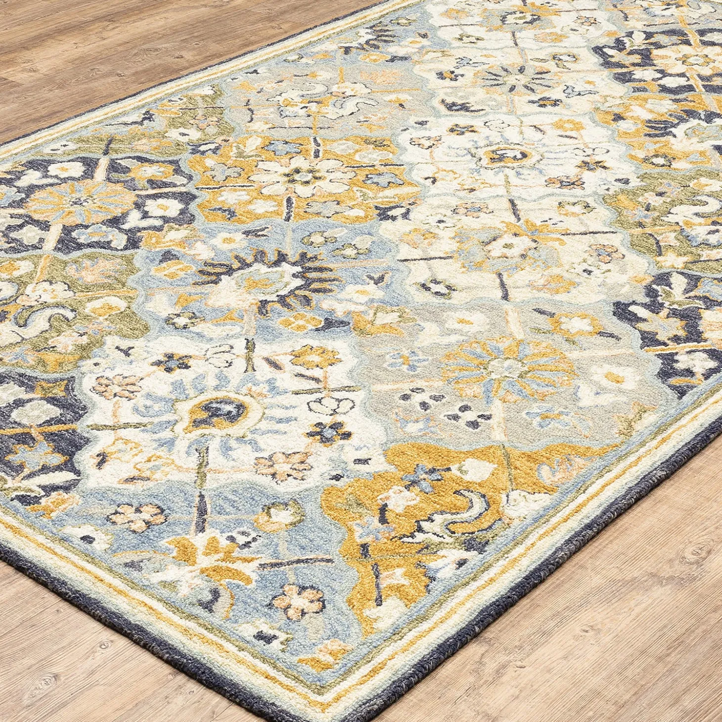 Area Rugs>Plow & Hearth Willow Oaks Lattice Wool Runner, 2' x 8'