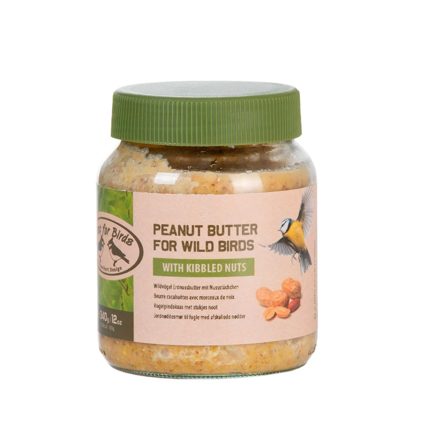 Bird Feeders>Plow & Hearth Wooden Cafe Peanut Butter Bird Feeder with 2 Jars of Peanut Butter