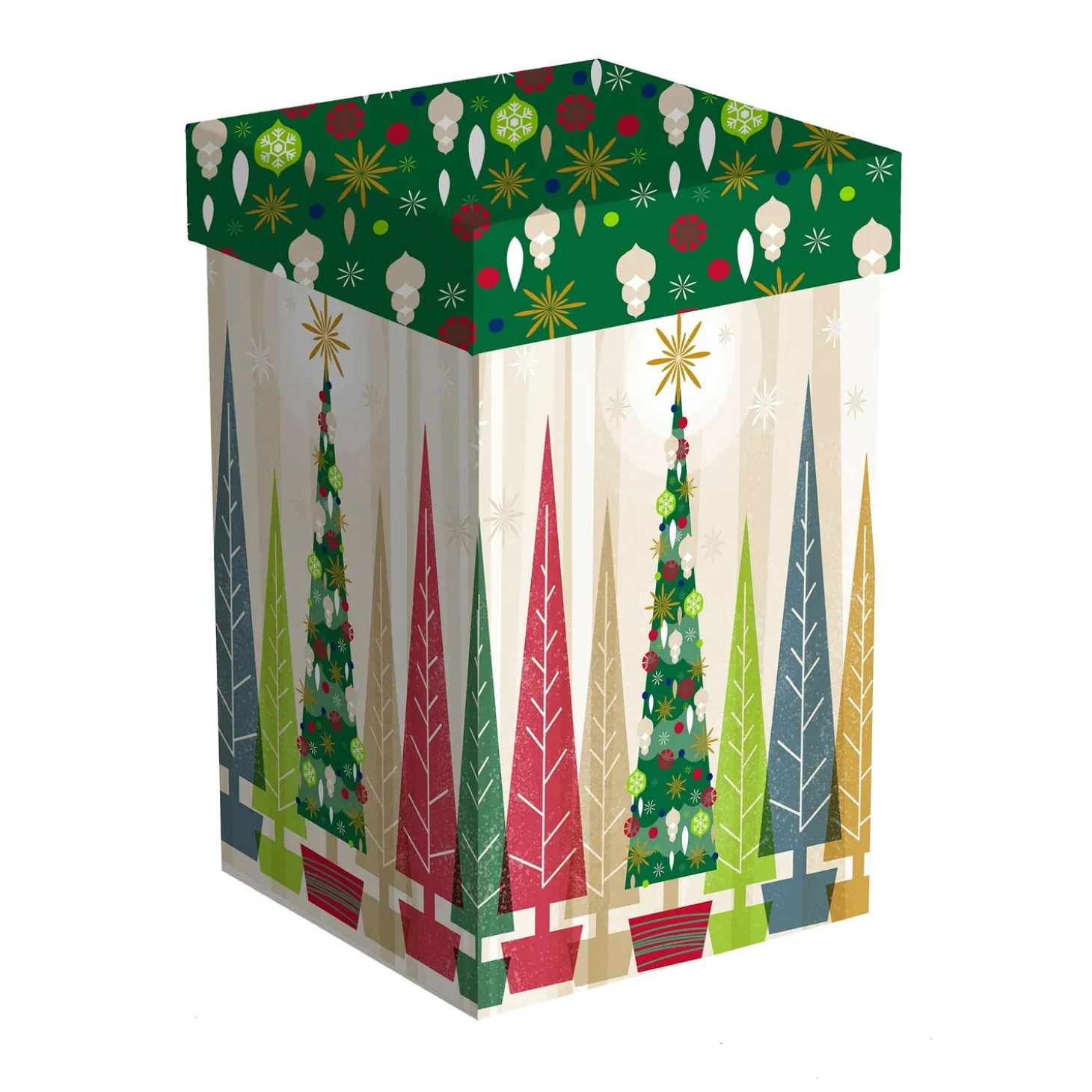 Travel Cups>Plow & Hearth Woodland Storybook Travel Cup Ceramic Perfect Cup, Christmas Woods, 17oz, Gift Box